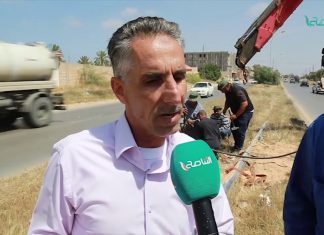 تاجوراء: البدء في تركيب أعمدة الإنارة بطريق المجمع الصناعي