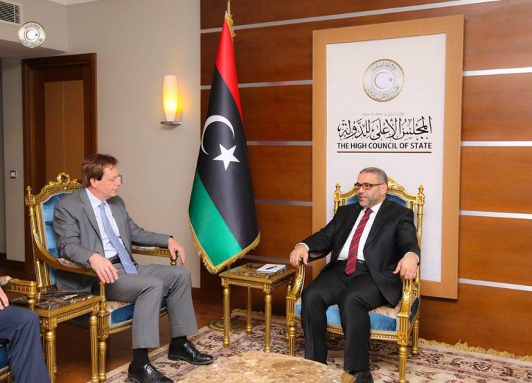 المشري يبحث مع بيكر آخر المستجدات السياسية في ليبيا