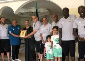 بعثة المنتخب الليبي للشباب تكرم السفير و أعضاء السفارة الليبية في واغادوغو