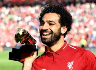 المصري محمد صلاح يتوج بجائزة الحذاء الذهبي الإنجليزية