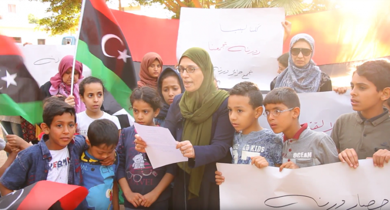 وقفة احتجاجية لحرائر درنة على الحرب المعلنة على المدينة