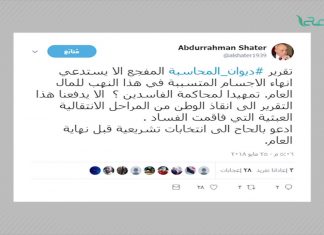 ردود الفعل المحلية تجاه تقرير ديوان المحاسبة لعام 2017