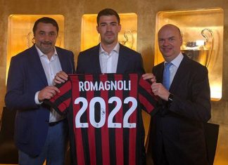المدافع الإيطالي أليسيو رومانيولي يجددعقده مع ميلان حتى صيف 2022