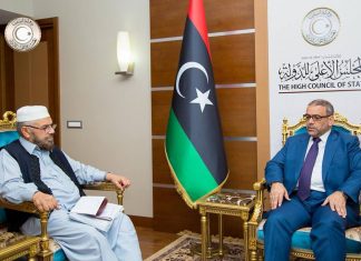 المشري يبحث تطورات الأوضاع وسبل الخروج من الأزمة مع نائب مفتي عام ليبيا