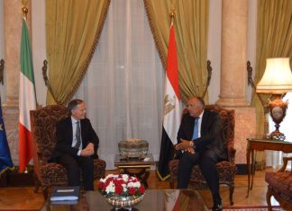 وزيرا خارجية إيطاليا ومصر يبحثان تطورات الملف الليبي