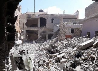 صور متداولة يبثها ناشطون تظهر مأساة ما آلت إليه مدينة درنة العريقة بعد قصف من مليشيات حفتر طال الأماكن الأثرية داخل المدينة