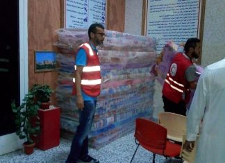 الهلال الأحمر بالزاوية يستقبل العائلات النازحة جراء الاشتباكات