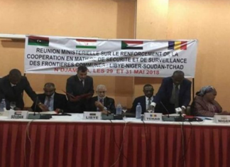 أنجامينا:اجتماع بين ليبيا والسودان وتشاد والنيجر، لأمن الحدود