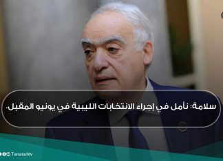 سلامة: نأمل في إجراء الانتخابات الليبية في يونيو المقبل.