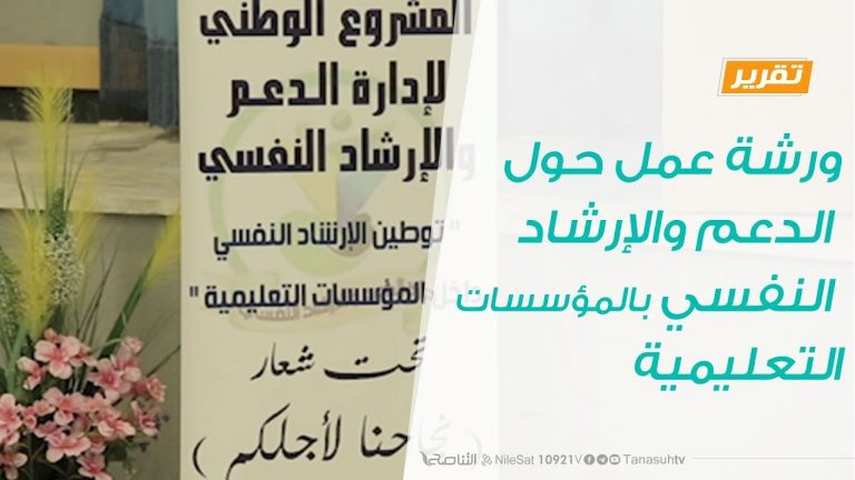 ورشة عمل حول الدعم والإرشاد النفسي بالمؤسسات التعليمية