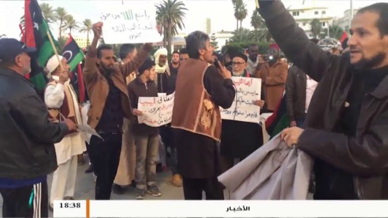 عدسة التناصح – وقفة أمام القنصلية السعودية باسطنبول للمطالبة بالإفراج عن أبناء الزاوية المختطفين أثناء تأديتهم لمناسك العمرة – 17 – 12 – 2018