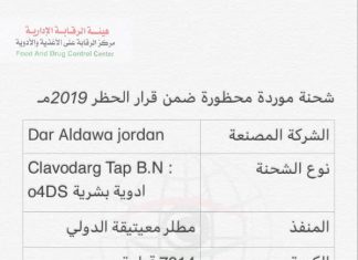 مصادرة عقار دوائي قادم من الأردن عبر مطار معيتيقة