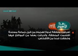 من أبرز أحداث هذا الأسبوع .. تعرضت منطقة غدوة لهجوم من قبل جماعة مسلحة اقتحمت المنطقة، وأحرقت بعضا من المواقع فيها، وخطفت عددا من الأشخاص.