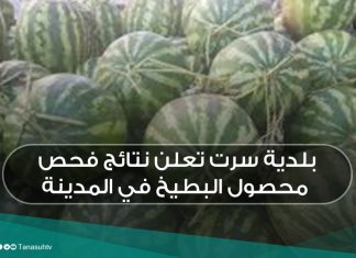 بلدية سرت تعلن نتائج فحص محصول البطيخ في المدينة