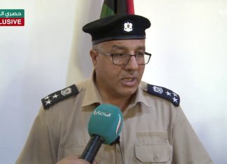 لقاء مع العميد عمر الخذراوي مدير مديرية أمن غريان حول استلامه لمهمته كمدير لمديرية أمن بغريان وحول الأوضاع الأمنية بالمدينة