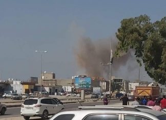 المكتب الإعلامي لبركان الغضب: طيران إمارتي يقصف مطار معيتيقة ومنطقة الكريمية