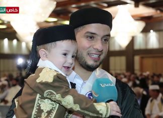 لقاء مع المتحصل على الترتيب الأول في مسابقة الشيشان لحفظ القرآن الكريم عبد الرحمن حرشة ….. ومايك التناصح لم يسلم من نشاط ابنه الصغير