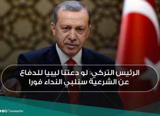 الرئيس التركي: لو دعتنا ليبيا للدفاع عن الشرعية سنلبي النداء فورا