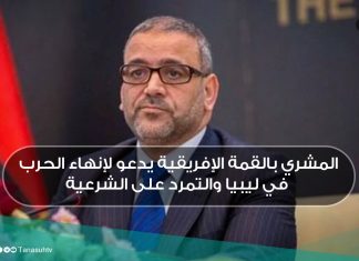 المشري بالقمة الإفريقية يدعو لإنهاء الحرب في ليبيا والتمرد على الشرعية