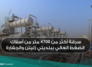 سرقة أكثر من 4700 متر من أسلاك الضغط العالي ببلديتي زليتن والجفارة