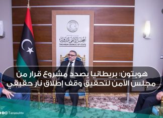 هوبتون: بريطانيا بصدد مشروع قرار من مجلس الأمن لتحقيق وقف إطلاق نار حقيقي