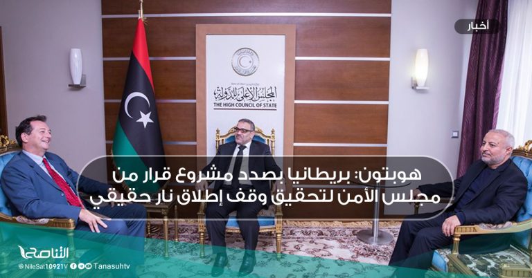 هوبتون: بريطانيا بصدد مشروع قرار من مجلس الأمن لتحقيق وقف إطلاق نار حقيقي