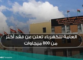 العامة للكهرباء تعلن عن فقد أكثر من 800ميجاوات
