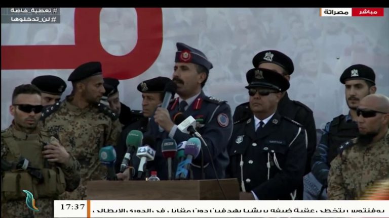كلمة للمتحدث الرسمي باسم الجيش الليبي محمد قنونو من مدينة مصراتة