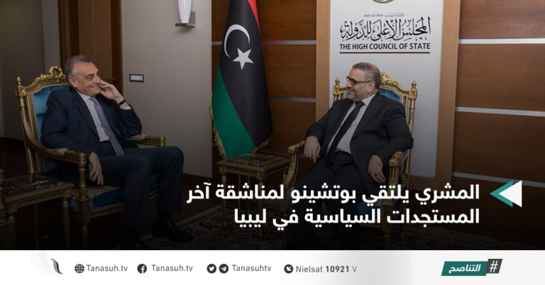 المشري يلتقي بوتشينو لمناشقة آخر المستجدات السياسية في ليبيا