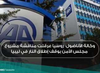 وكالة الأناضول: روسيا عرقلت مناقشة مشروع مجلس الأمن بوقف إطلاق النار في ليبيا
