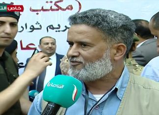 مصطفى سليمان/ التجمع الوطني لثوار 17 فبراير مكتب بنغازي: الغرض من هذه الاحتفالية هو تكريم ثوار المنطقة الشرقية الذين شاركوا في عملية بركان الغضب خلال حفل تكريم ثوار المنطقة الشرقية بزليتن