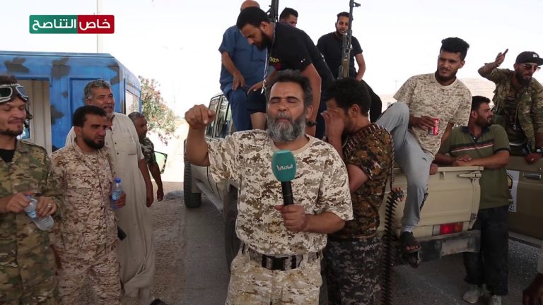 احتفالات قوات بركان الغضب في بوابة فم ملغة بعد ملاحقة مليشيات حفتر إلى داخل الحدود الإدارية لترهونة – 04 – 06 – 2020