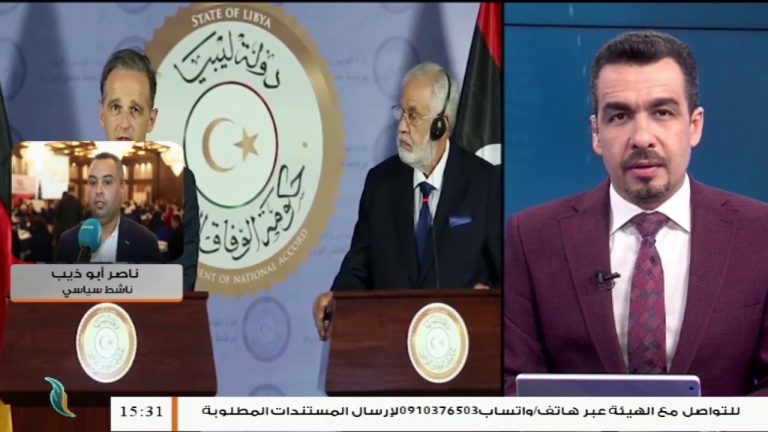 ناصر أبو ديب – الناشط السياسي – تسعى ألمانيا لإيجاد حل في ليبيا من طرفها وأن تقدم حكومة الوفاق بعض التنازلات، المزيد في سياق المداخلة