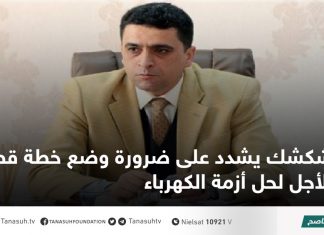 شكشك يشدد على ضرورة وضع خطة قصيرة الأجل لحل أزمة الكهرباء