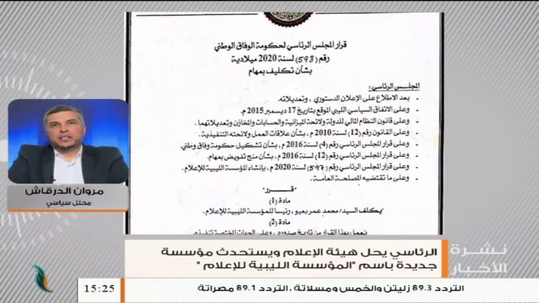 مروان الدرقاش/ محلل سياسي: قرارات السراج الأخيرة تنم على العشوائية… المزيد في سياق المداخلة