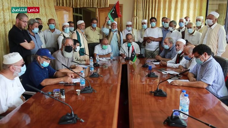 شاهد – بيان مجالس أعيان وحكماء طرابلس وتاجوراء والمنطقة الغربية ومصراتة والخمس بخصوص فض النزاع المسلح بين كتيبتين بتاجوراء – 28 – 09 – 2020