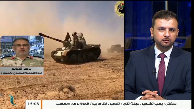 ناصر القايد – مدير إدارة التوجيه المعنوي بالجيش الليبي – حول خرق ميليشيات حفتر لوقف إطلاق النار واستهداف الجيش بأربعة صواريخ غرب سرت |  15 – 10 – 2020