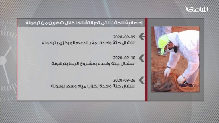 إحصائية للجثث التي تم انتشالها خلال شهرين من ترهونة