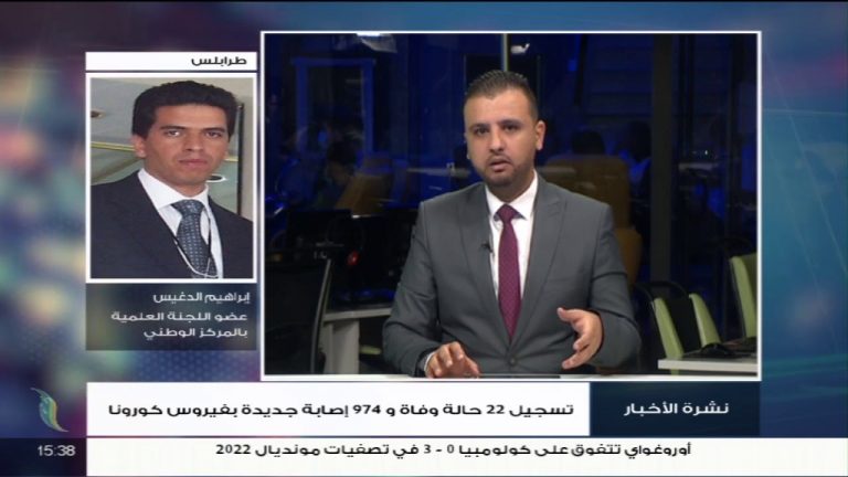 إبراهيم الدغيس – عضو اللجنة العلمية بالمركز الوطني – معدل الإصابات  لفيروس كورونا 25% ممن أجروا التحليلات والوضع الوبائي ثابت