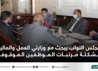 مجلس النواب يبحث مع وزارتي العمل والمالية مشكلة مرتبات الموظفين الموقوفة