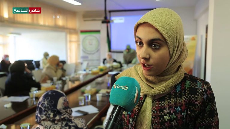 هبة عمر/ إحدى المشاركات في حملة نسمعها ونحميها: الحملة بدأت عن طريق لوحات رسم توضح أنواع العنف ضد المرأة منذ عام 2018م