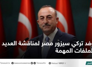 وفد تركي سيزور مصر لمناقشة العديد من الملفات المهمة