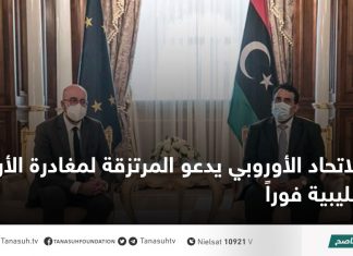 الاتحاد الأوروبي يدعو المرتزقة لمغادرة الأراضي الليبية فوراً