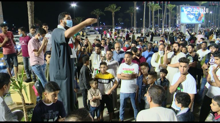 عدسة التناصح | جانب من مظاهرة بميدان الشهداء في العاصمة طرابلس نصرة للمسجد الأقصى