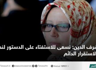 شرف الدين: نسعى للاستفتاء على الدستور لنحقق الاستقرار الدائم