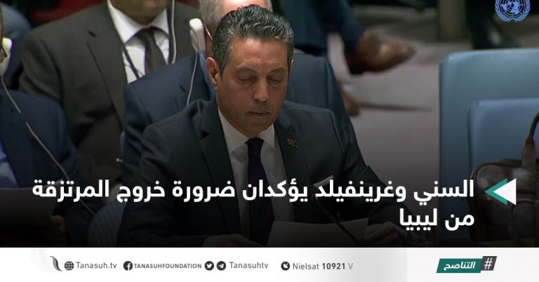 السني وغرينفيلد يؤكدان ضرورة خروج المرتزقة من ليبيا