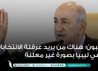 تبون: هناك من يريد عرقلة الانتخابات في ليبيا بصورة غير معلنة