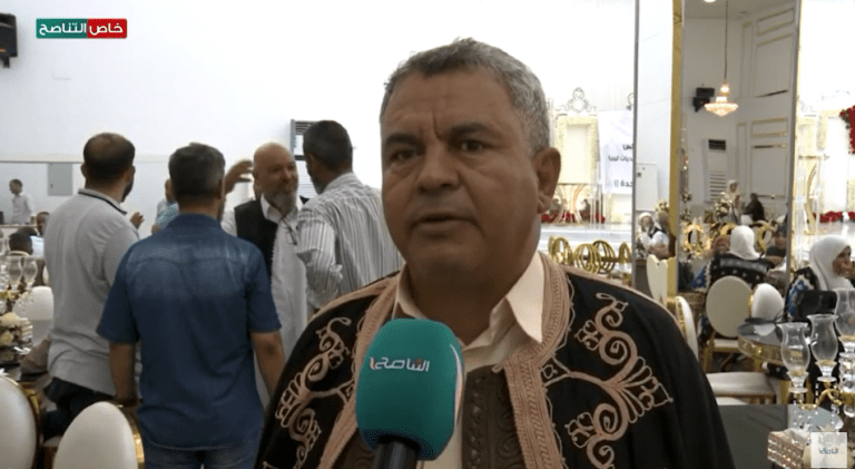 عدسة التناصح | الصّادق طمين – عضو المجلس الأعلى لقبائل الصيعان في الملتقى الأول للمجالس الاجتماعية على مستوى بلديات ليبيا: حضورنا اليوم هو تأكيد على لم الشمل ونبذ الخلاف بين الأخوة الأشقاء في جميع مدن ليبيا.