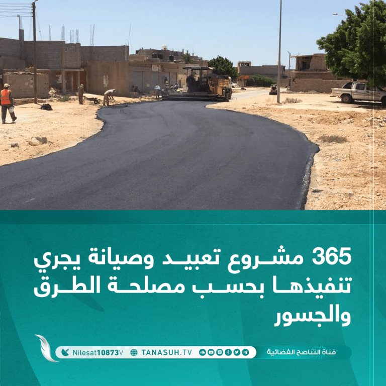 365 مشروع تعبيد وصيانة يجري تنفيذها بحسب مصلحة الطرق والجسور