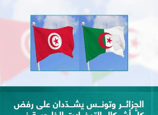 الجزائر وتونس يشدّدان على رفض كلّ أشكال التدخلات الخارجية في الشؤون الداخلية لليبيا